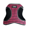 Barker's Bowtique Harnesses Houndstooth Pink & Blk Dog Harness Vest