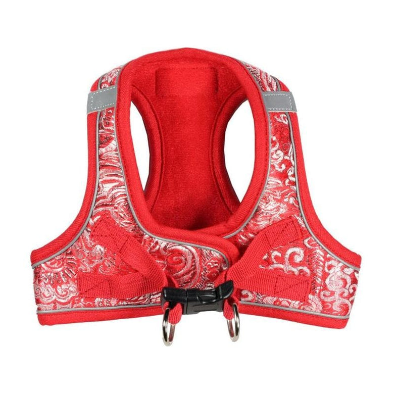 Barker's Bowtique Harnesses Red / XXS EZ Reflective Royal Elegance Harness Dog Vest