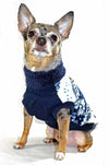Winter Soft Snowflake Polar Fleece Navy Blue Dog Vest - Size XS