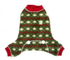 Fuzzy Winter Snowflake Green Warm Christmas Holiday Pet Jumper / Pajama