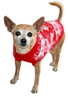 Feathersoft Reindeer & Snowflakes Christmas Holiday Red Dog Sweater - Size M