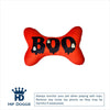 Halloween Boo Plush Squeaky Orange Bone Dog Toy - 2 Sizes