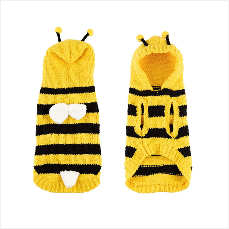 Chenille Bumble Bee Yellow Soft Dog Sweater