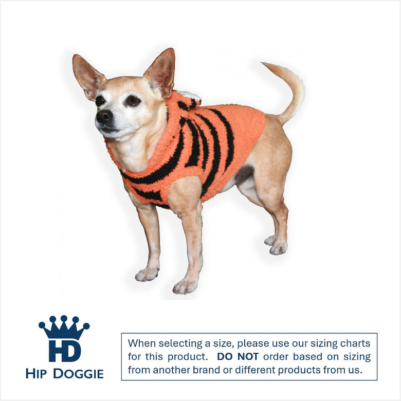 Chenille Tiger Hoodie Soft Dog Sweater