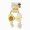 Hugsmart Products Inc dog toys Avocado Collection Toast and Egg Rope Plush Dog Toy