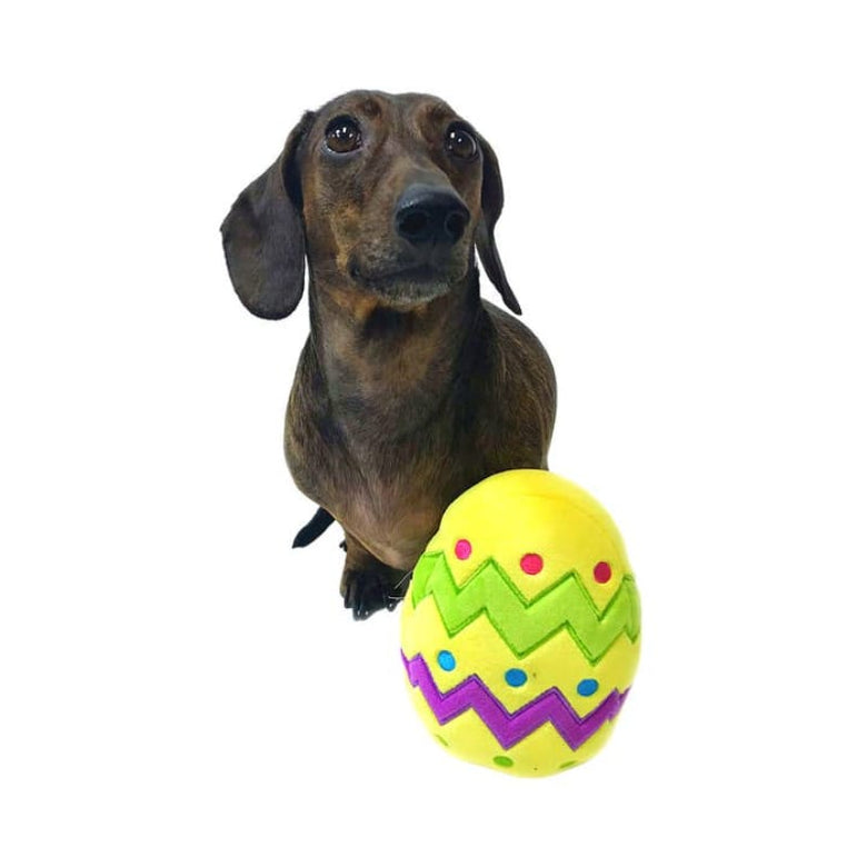 Midlee Designs dog toys Easter Egg Plush Squeaker Spring Yellow Dog Toy - 2 Sizes