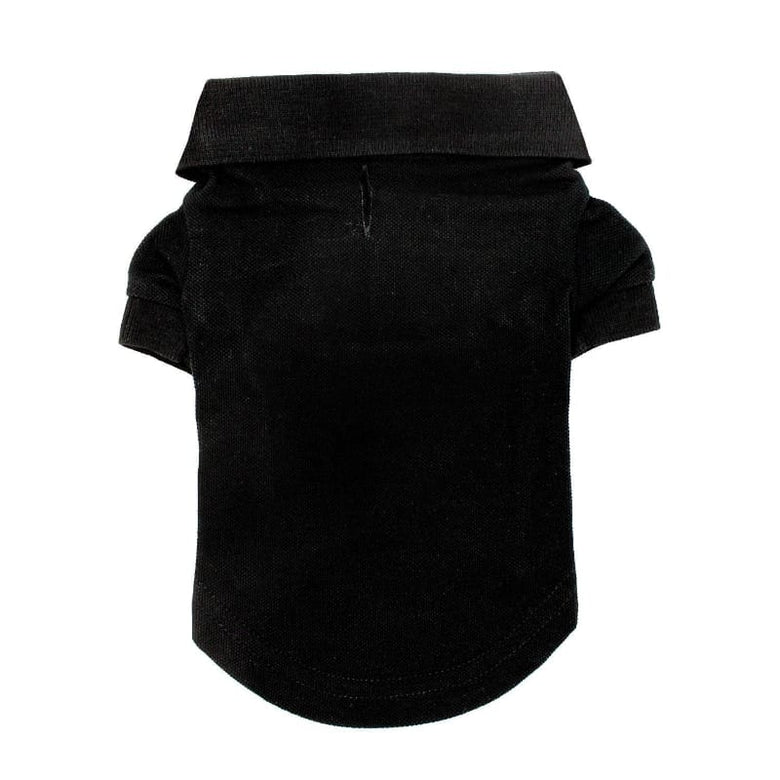Doggie Design Tee's Jet Black Solid Collared Dog Polo
