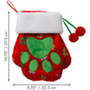 Christmas Holiday Season Paw Print Red Pet Stocking