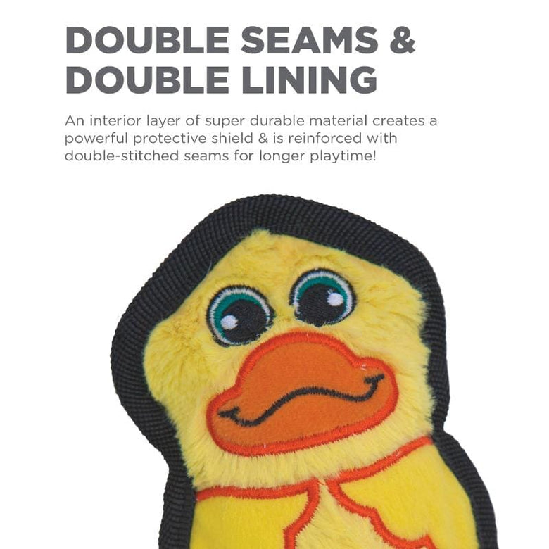 Outward Hound dog toys Invincibles Mini Duck Durable Plush Dog Toy XS