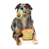 FuzzYard dog toys Avocado & Toast Squeaky Plush Dog Toy Set - 2pk