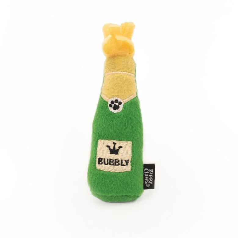 ZippyClaws Cat Toys Cat Crusherz Green Bubbly Plush Cat Toy
