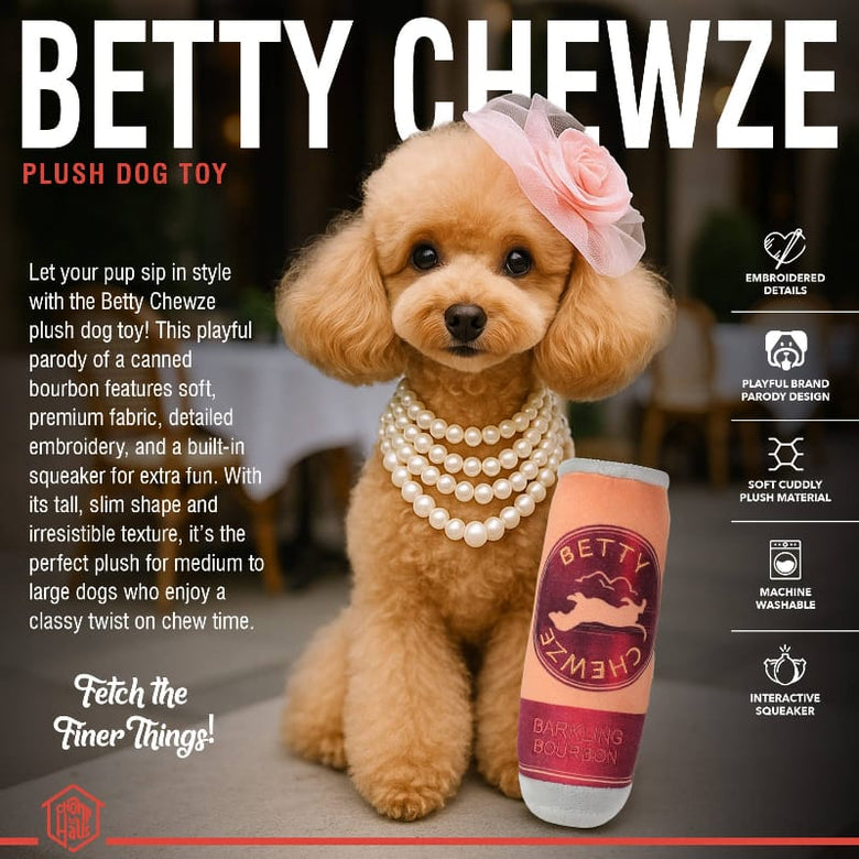 Chomp Haus Dog Toys Betty Chewze Plush Can Squeaky Dog Toy