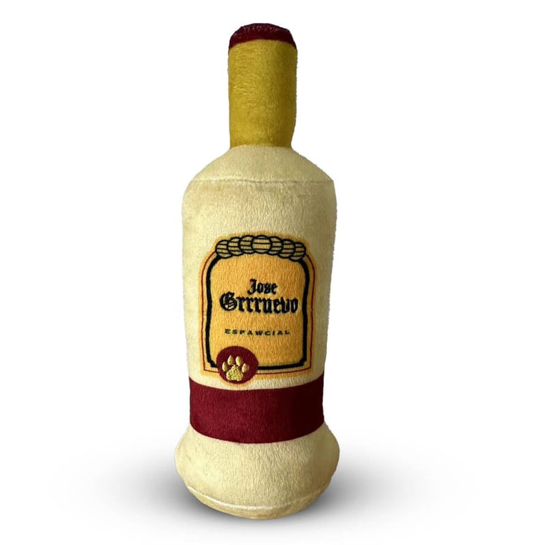 Chomp Haus Dog Toys Jose Grrruevo Plush Bottle Squeaky Dog Toy
