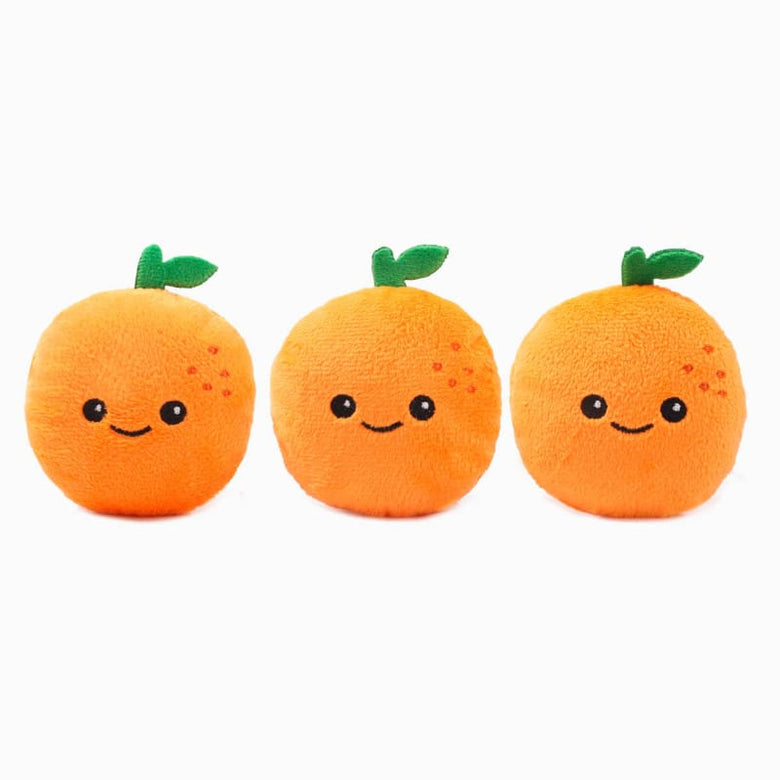 Hugsmart Products Inc dog toys Food Party Orange Jam Interactive Plush Dog Toy Set - 4 Pc