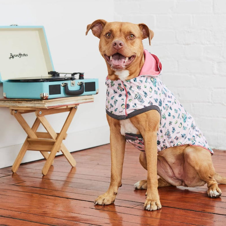 GF Pet Jackets Reversible Elasto-Fit Pink Pet Raincoat