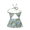 AE-HHS Swimwear Gry / SM Floral Pet Bikini - 2 Piece