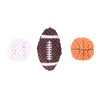 ZippyPaws dog toys SportsBallz Miniz Baseball, Football, Basketball Plush Dog Toy Set - 3 Pack