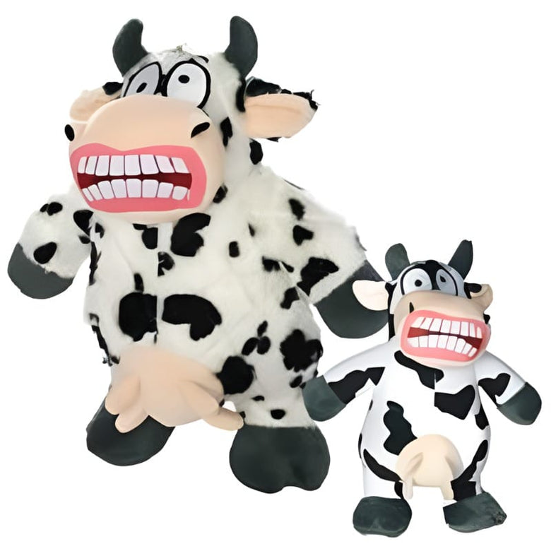 VIP Products/Tuffy dog toys Jr Mighty Angry Animal Series Cow Durable Tough Dog Toy - Jr Size