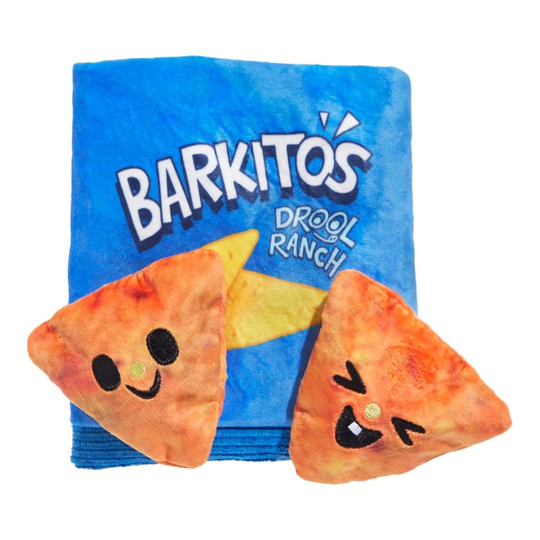 BARK dog toys Drool Ranch Chips Plush Interactive Dog Toy Set