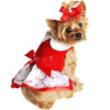 Doggie Design, Inc. Dresses Christmas Candy Cane Bling Dog Harness Dress with Matching Leash