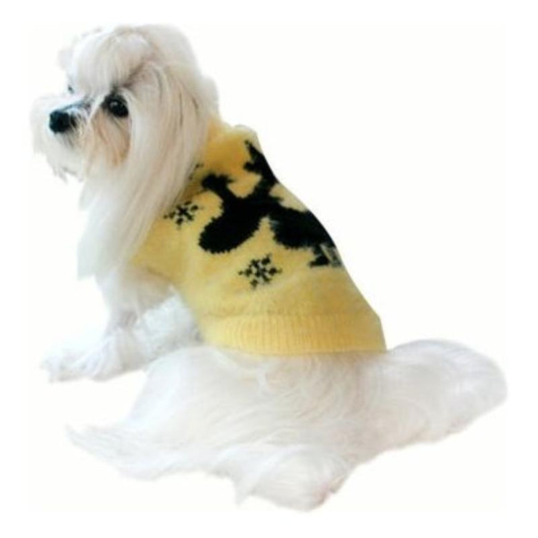 Barker's Bowtique SWEATERS Yellow Feather Soft Moose Dog Sweater