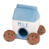 Zippypaws dog toys Milk & Cookies Plush Interactive Dog Toy