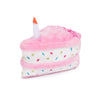 Zippypaws Toys Birthday Cake Pink Plush Squeak Dog Toy