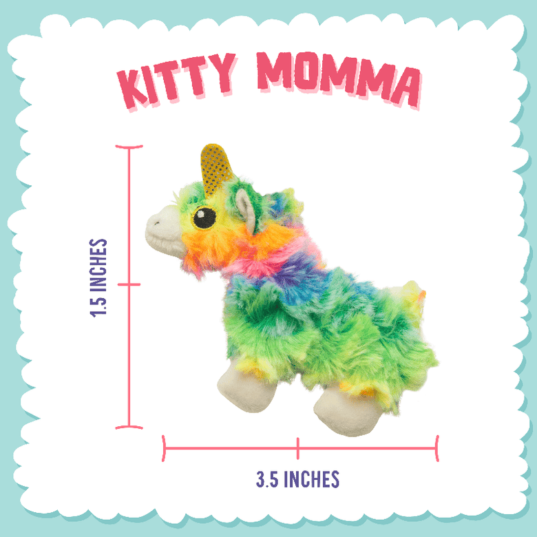 SnugArooz Cat Toys Kitty Momma Rainbow Cat Toy - 4"