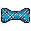 The Worthy Dog dog toys Bias Plaid Bone Dog Toy - Blue