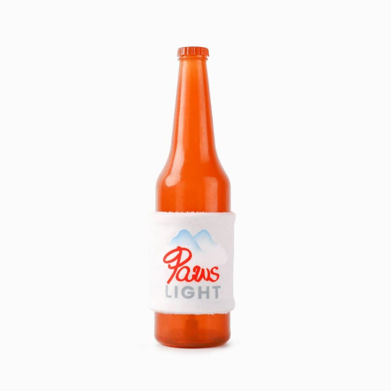 Hugsmart Products Inc dog toys Boozy Tailz Paws Light Bottle Squeak Rubber Dog Toy