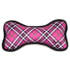 The Worthy Dog dog toys Bias Plaid Bone Dog Toy - Hot Pink