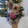 Huxley & Kent Bow Tie LG Red Snowflakes Pinwheel Holiday Pet Collar Attachment