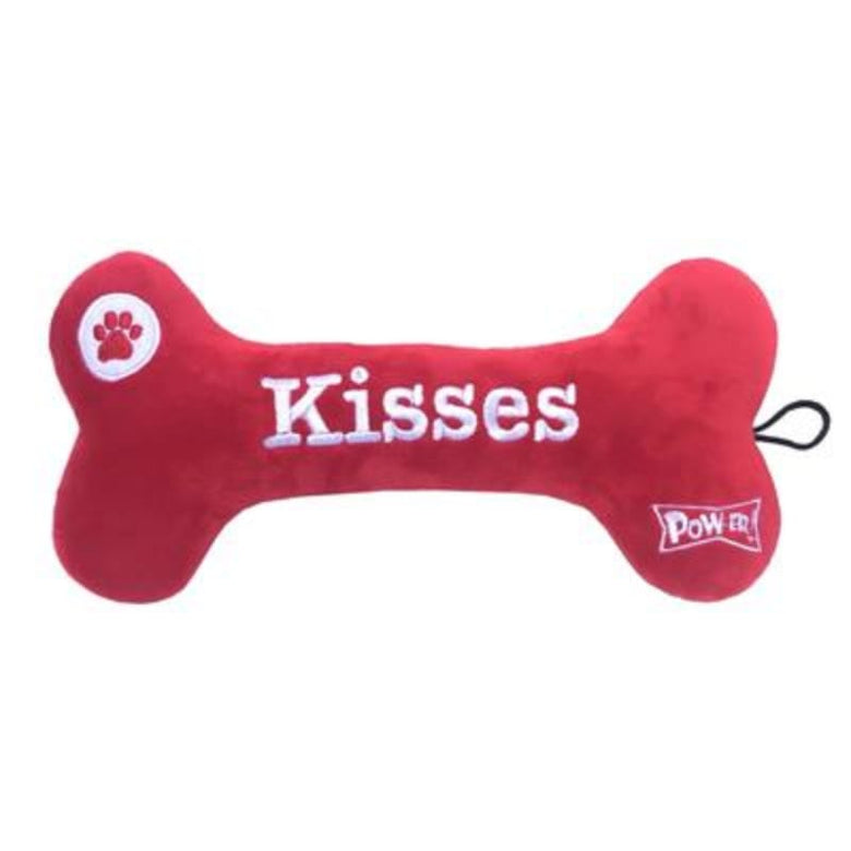Huxley & Kent dog toys Hugs & Kisses Bone Plush Squeak Dog Toy (Double Sided) - 2 Sizes