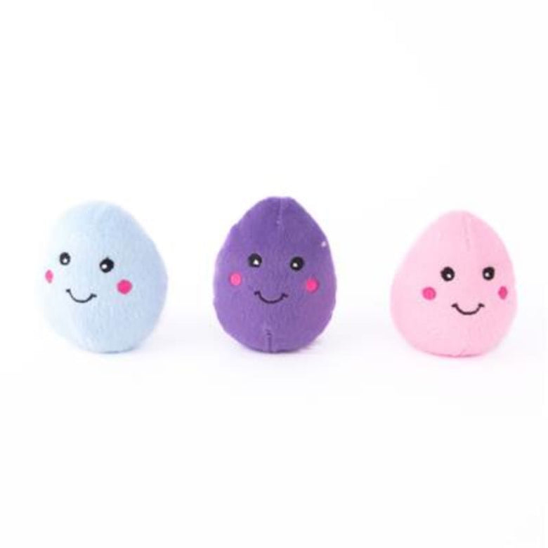 Zippypaws dog toys Burrow Easter Basket Spring Interactive Plush Squeak Dog Toy Set - 4 Pc