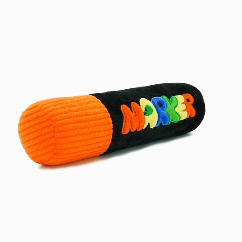 Hugsmart Products Inc Dog Toys Pooch Academy Marker Pen Plush Squeaky Dog Toy