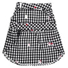 The Worthy Dog Dresses Check Black & White with Red Bow Holiday Santa Hats Dog Dress