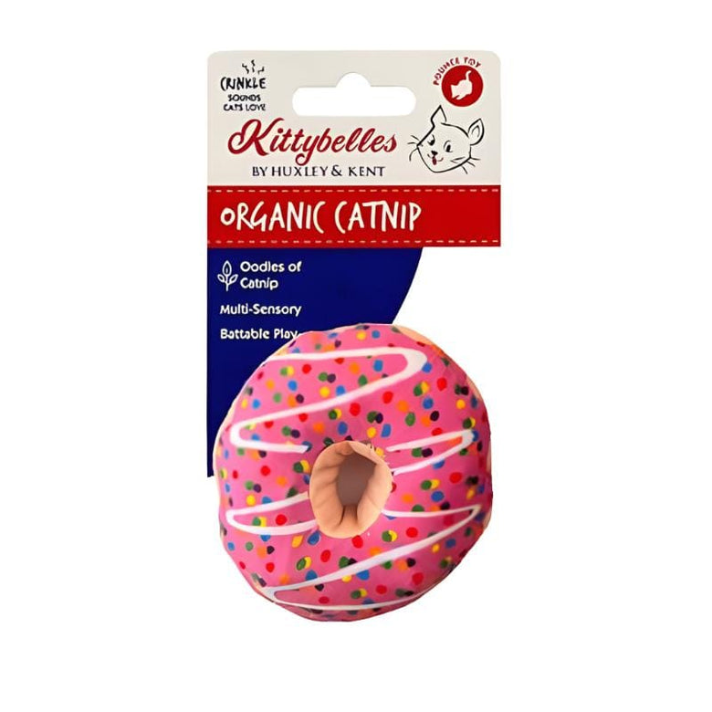 Huxley & Kent Cat Toys Strawberry Donut Plush Cat Toy