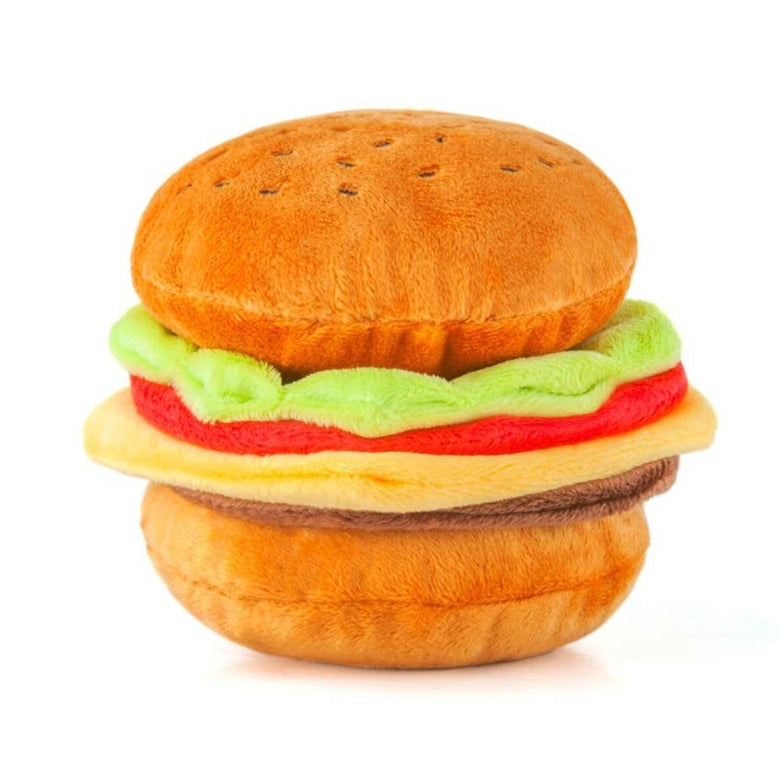 American Classic Barky Burger Interactive Plush Squeaky Dog Toy
