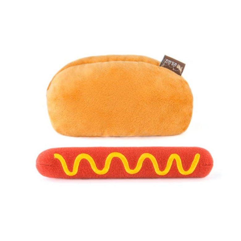 American Classic Hot Diggy Dog Interactive Plush Squeaky Dog Toy - 2 Pc