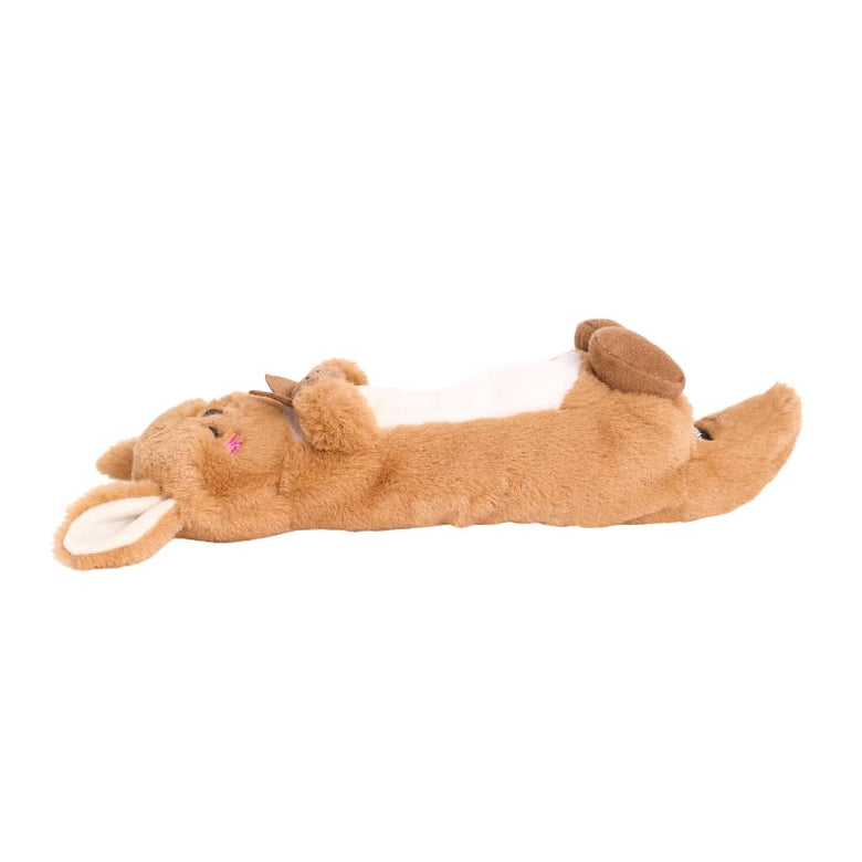 ZippyPaws dog toys Kangaroo Snooziez with Shhhqueaker Plush Dog Toy
