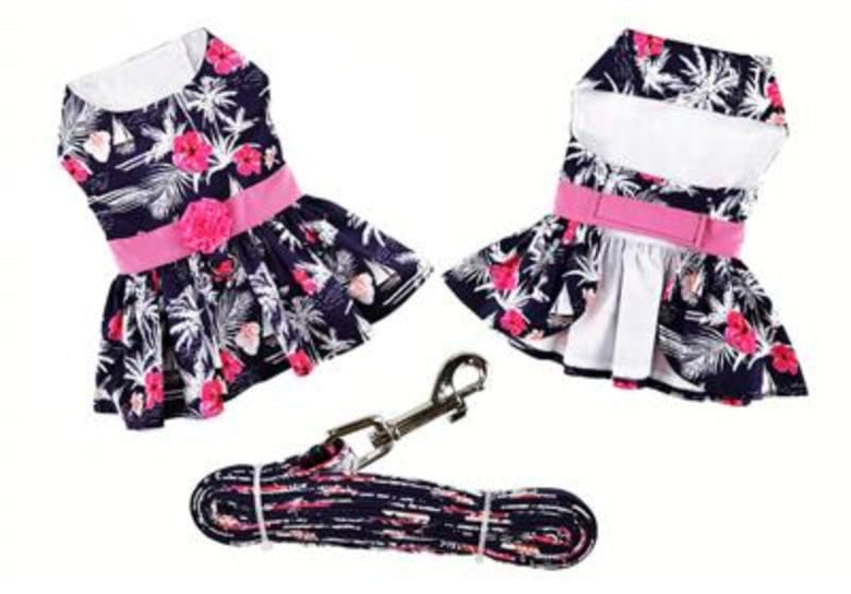 Doggie Design DRESSES Moonlight Sails Dog Harness Dress with Matching Leash