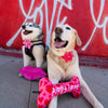 Huxley & Kent Bow Tie Love Pawtion #K9 Pink Red Pinwheel Flower Pet Collar Attachment - Size Sm