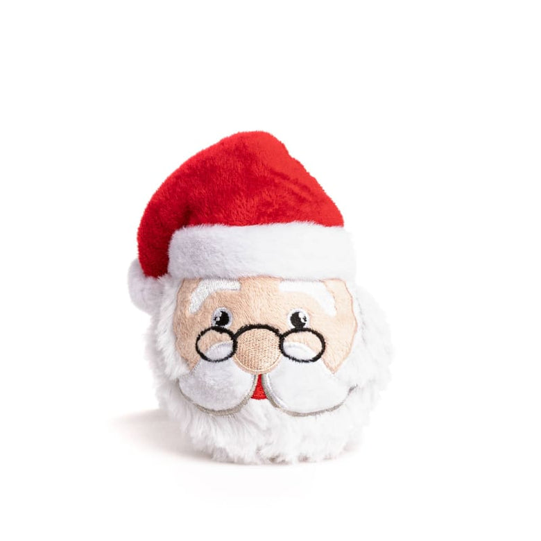 fabdog dog toys Christmas Santa Ball Plush Holiday Dog Toy - 2 Sizes