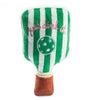 Haute Diggity Dog dog toys Pickleball Paddle Green Stripe Plush Squeaky Dog Toy