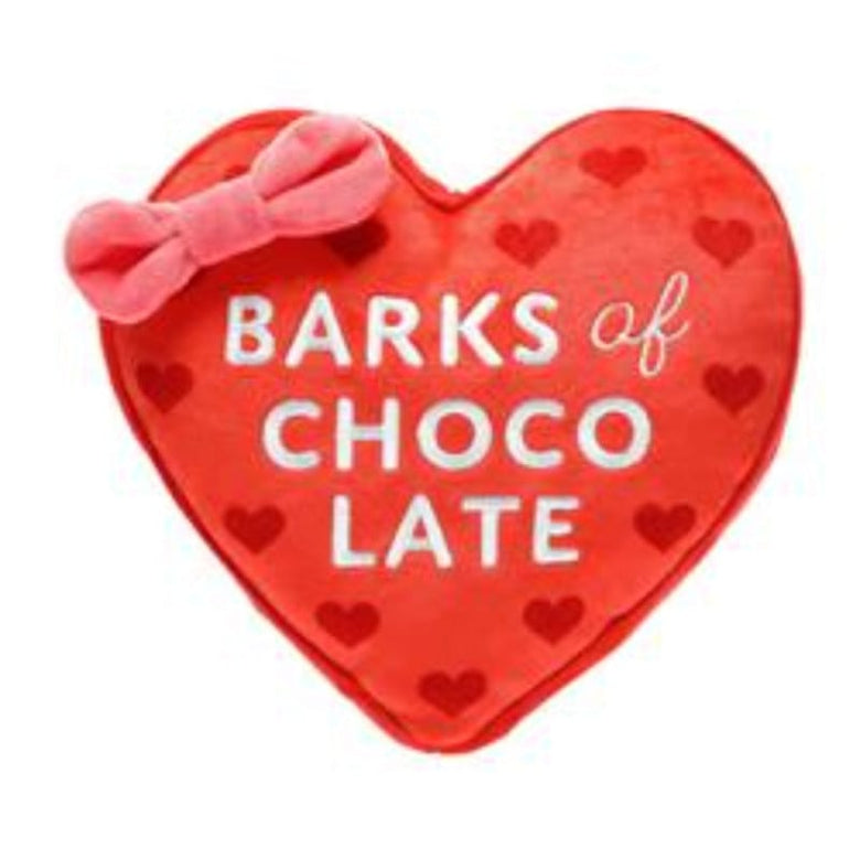 Pearhead, Inc. dog toys Valentine's Barks of Chocolate Heart Plush Squeak Dog Toy