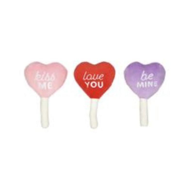 Pearhead, Inc. dog toys Valentine's Conversation Hearts Plush Squeaky Dog Toy Set - 3Pk