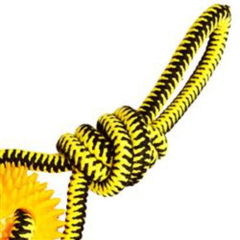 SnugArooz dog toys Ylw Spikey Beast Ball Rope Tug Dog Toy - 24"