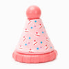 Hugsmart Products Inc dog toys Yappy Birthday Pink Party Hat TPR Rubber Dog Toy