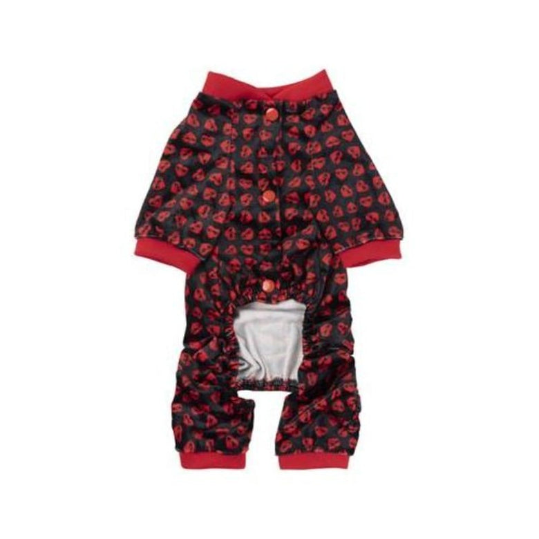 FuzzYard Pajamas Heartbreaker Black & Red Dog Pajamas