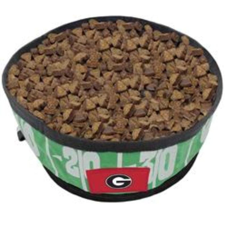 Pets First Bowls - Feeders Georgia Bulldogs Collapsible Pet Bowl